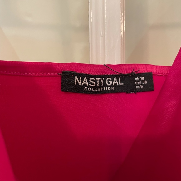 Satin Mini Dress (Hot Pink) - Picture 3 of 4